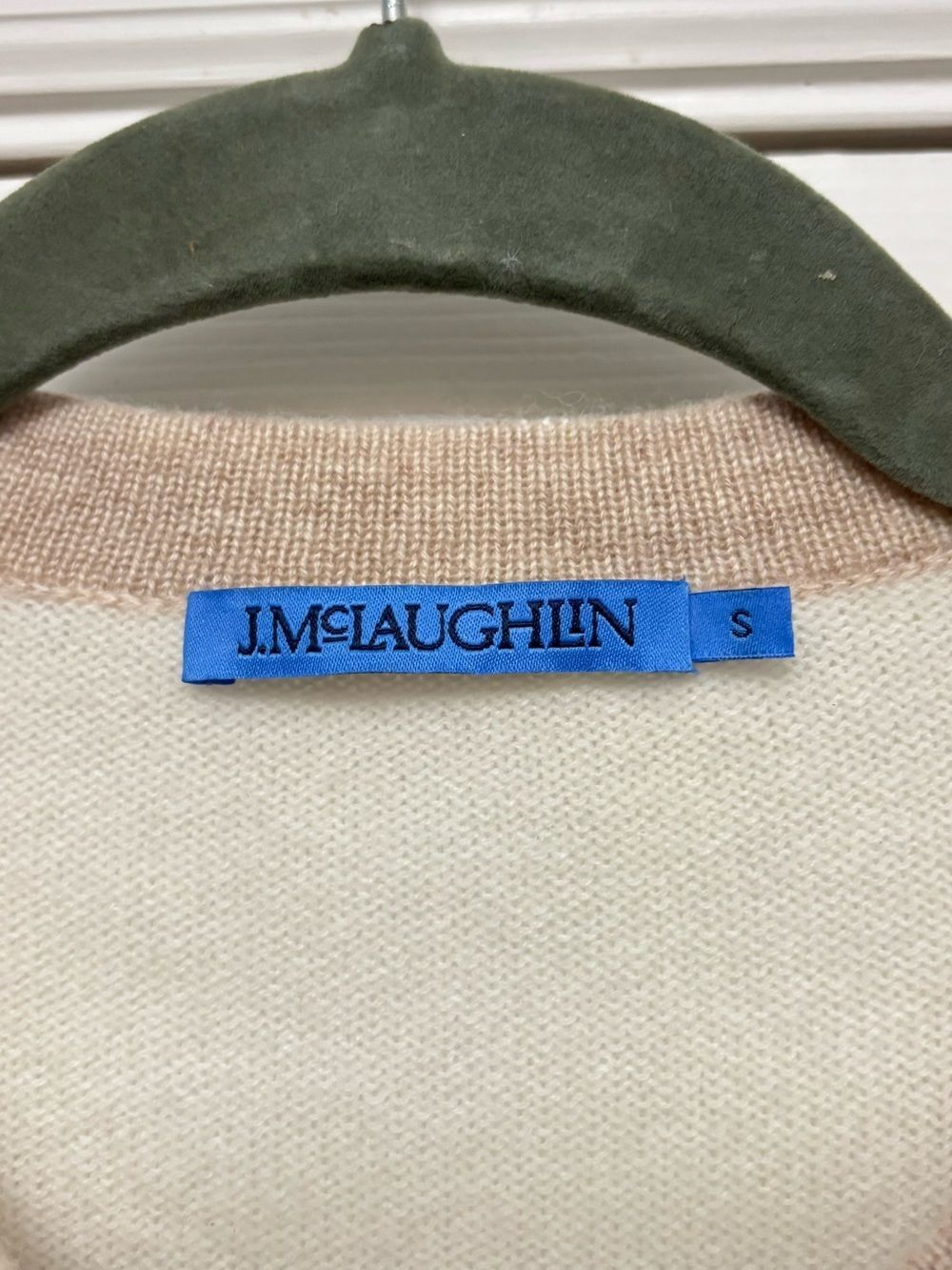 J. McLaughlin Ainsley Cashmere Cardigan Sweater Ivory Oatmeal Gold Buttons S - Picture 4 of 9